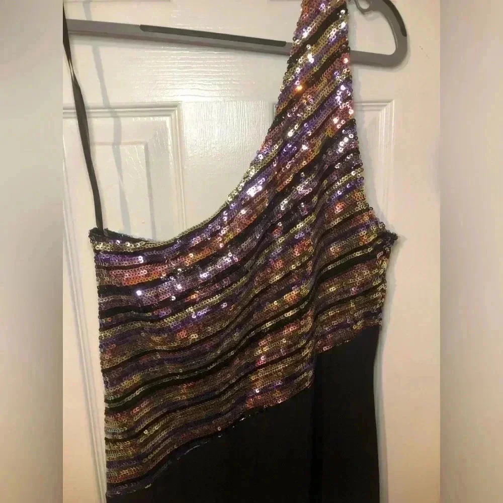 - Sequin One-Shoulder Dress - Picture 7 of 15